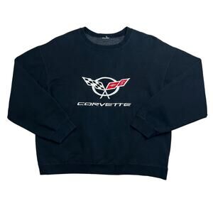 Vintage Corvette Embroidered Logo Men's Crewneck